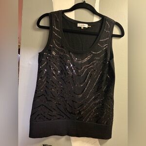 Calvin Klein Black Sequin Women's Top